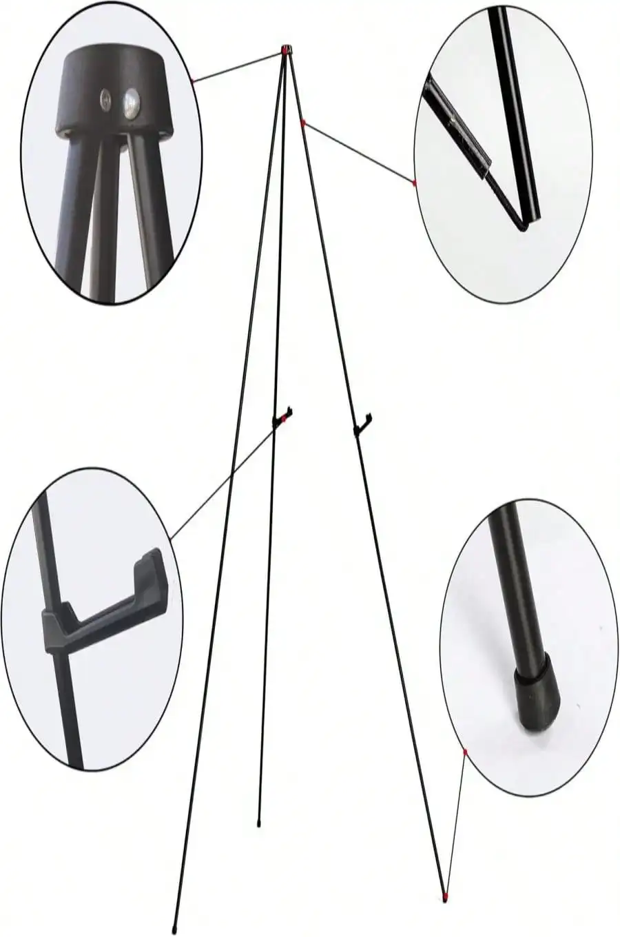 حامل معدني محمول مقاس 63 بوصة من JNZYB - حامل ثلاثي القوائم قابل للتعديل لحفلات الزفاف وعرض الملصقات #6