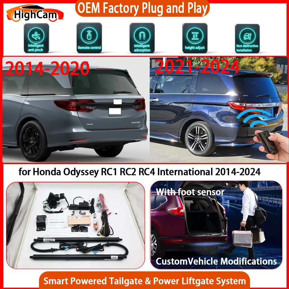 HighCam for Honda Odyssey RC1 RC2 RC4 International 2014-2024 OEM Smart Powered Tailgate Power Liftgate Tailgate Power Lift Gate