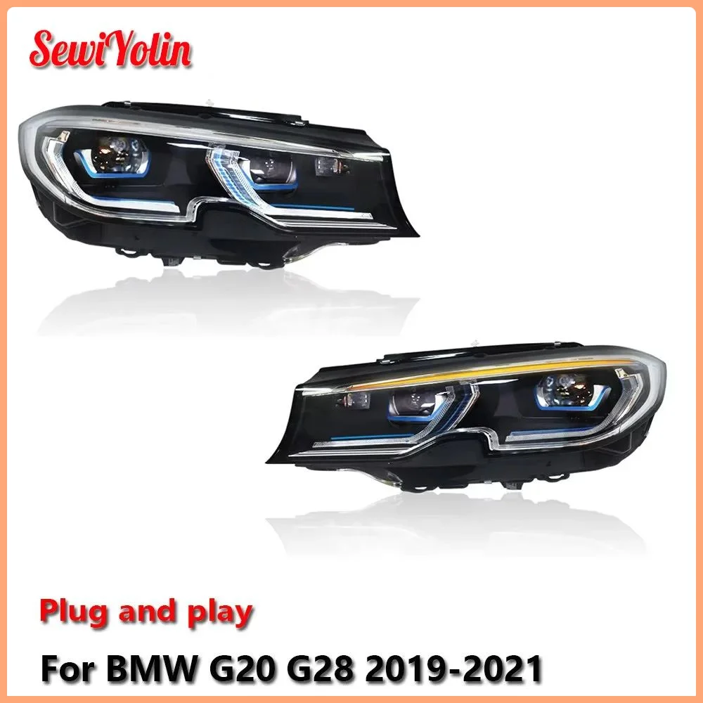 Car LED Headlight Light Assemblies For BMW G20 G28 2019-2021 Laser Auto Fog DRL Brake Turn Signal Lamp Plug and Play