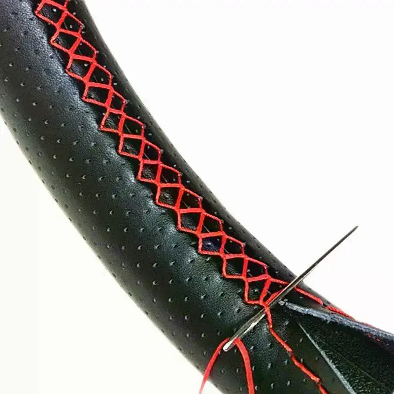 Hand Sewn Car Steering Wheel P - Car Steering Wheel Cover Anti Slip Breathable 评论和价格