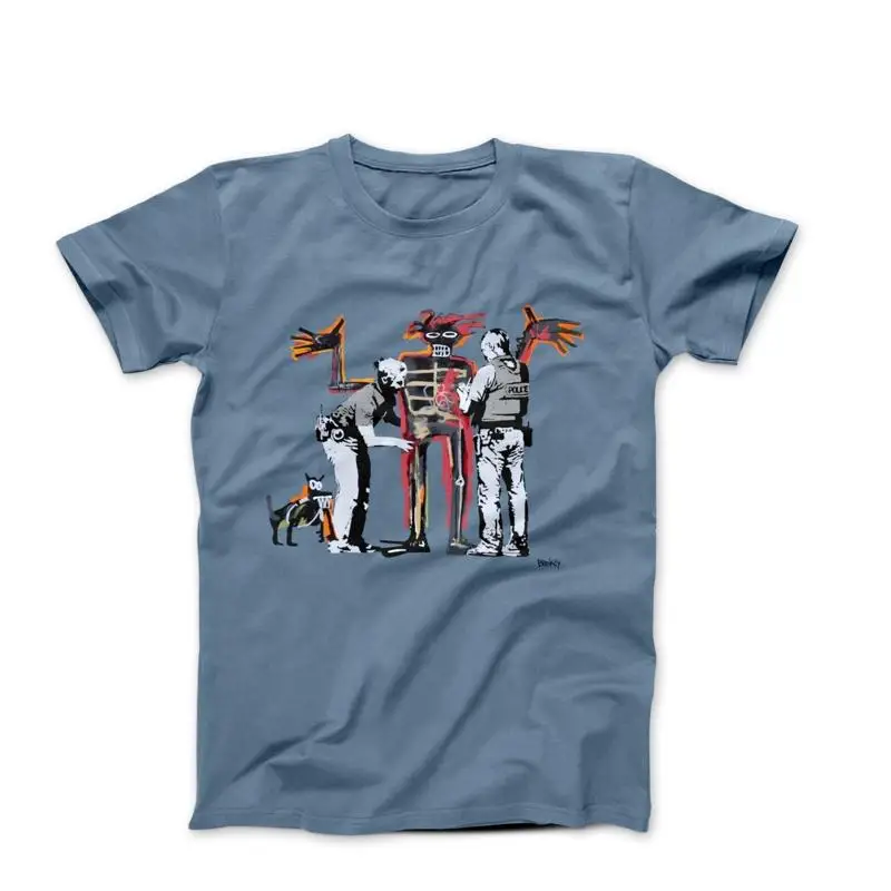 Banksy Boy & Dog In Stop and Search T-shirt