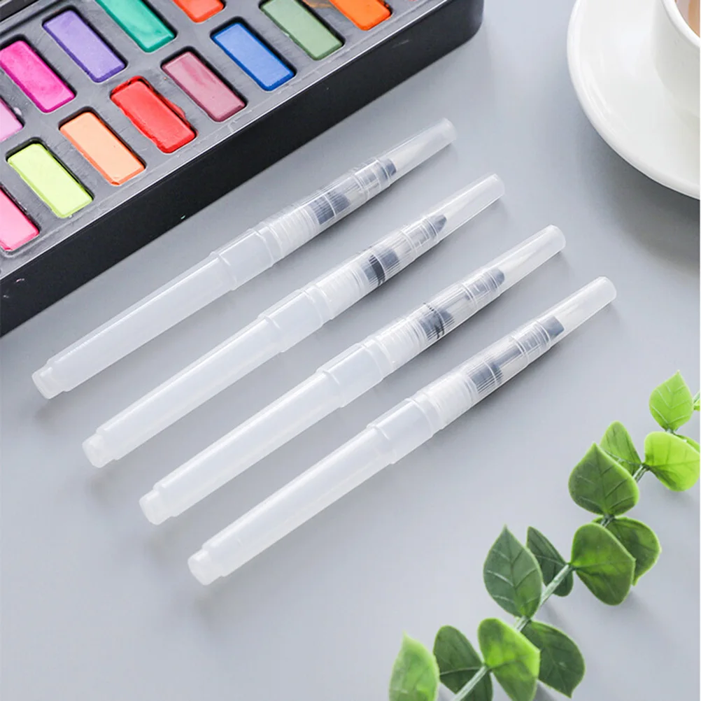 

4 Pcs Paint Brushes Durable Sensitive Lines Easy Cleaning Ink Flow Control Blend Fun Water Soluble Colored Pencils Art Supplies