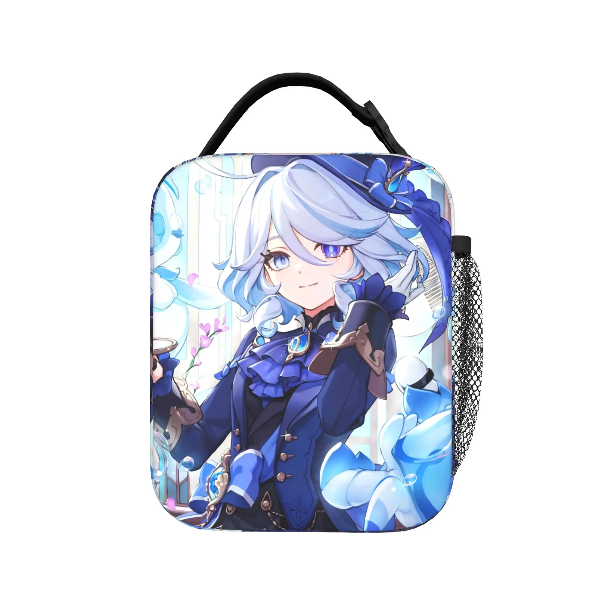 Furina Genshins Impact Thermal Insulated Lunch Bag for Picnic  Portable Food Bag Container Cooler Thermal Lunch Boxes