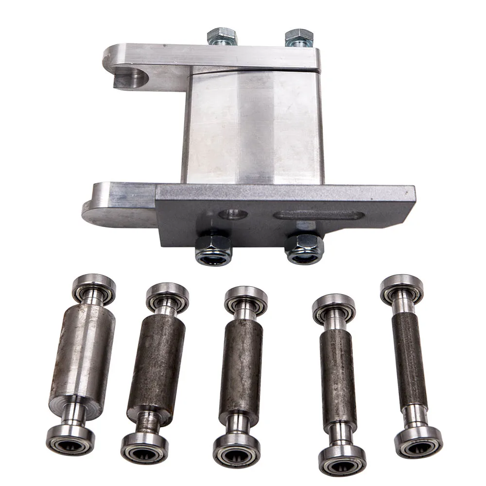 Kleiner Radhalter aus Stahl für 2x72 Bandschleifer-Werkzeugarme + 5 kleine Räder – Detail 2