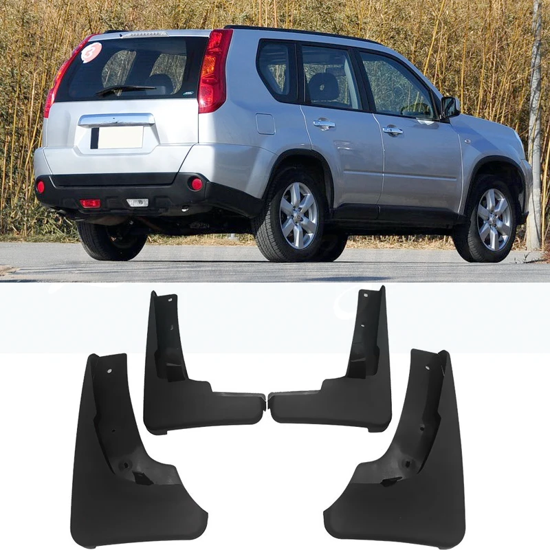 Set Molded Car Mud Flaps For Nissan X-Trail T31 Xtrail 2008-2013 Splash Guards Mud Flap Mudguards Fender 2009 2010 2011 2012