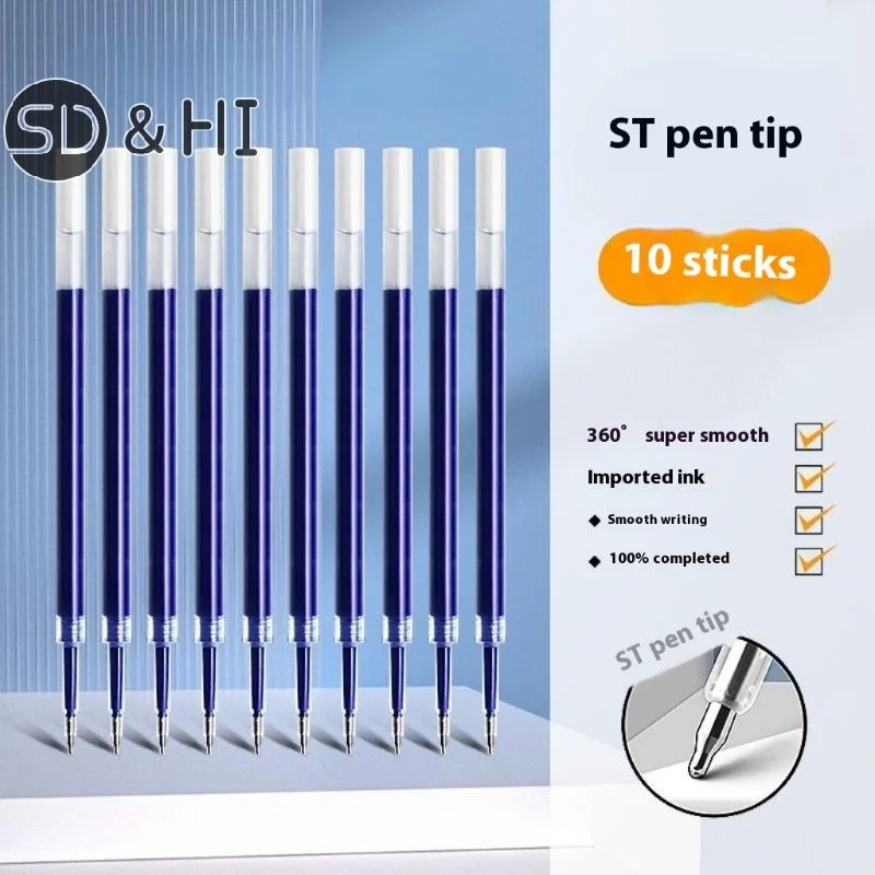 10/30/50 Pcs 0.5mm Bla Neutral Pen Refills Qui Drng Carbon Water Based Pen Refills Ballpoint Pen Refills Red Replacement