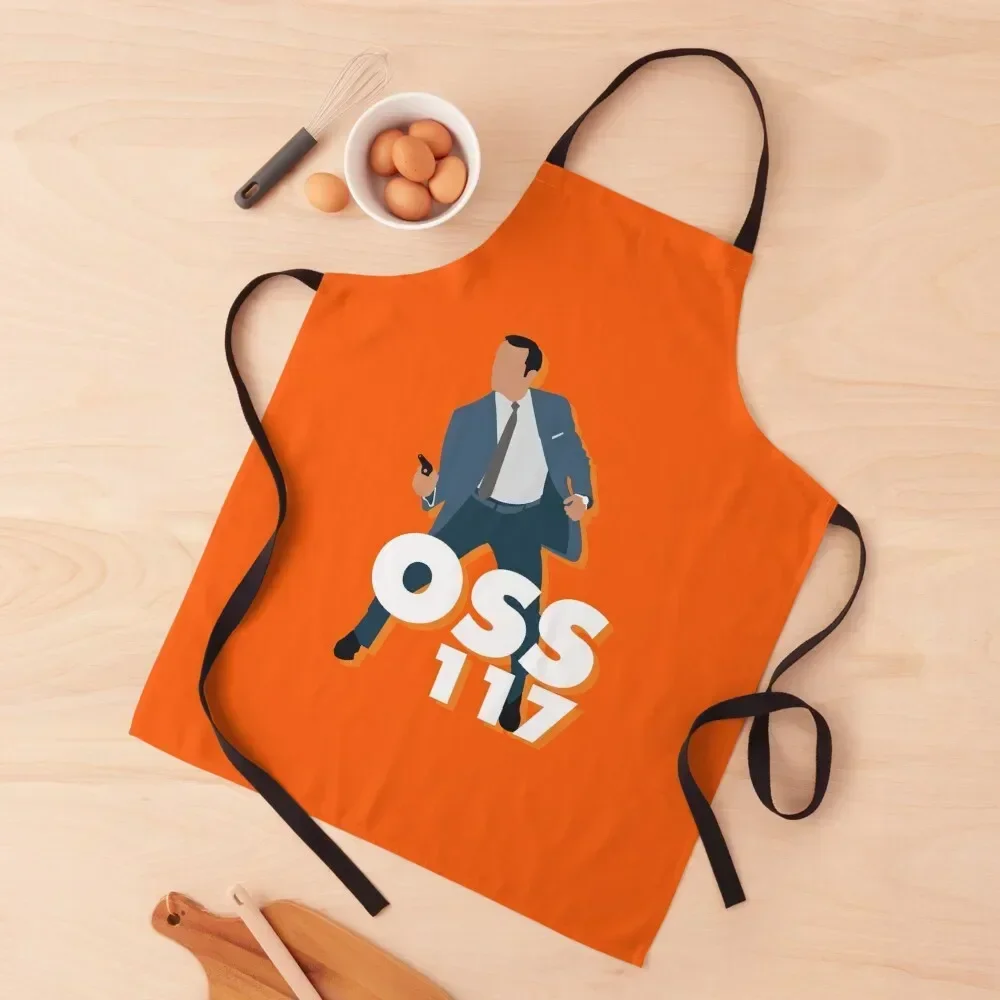 

OSS 117 Apron Kitchen Front barber uniform innovative kitchen and home items esthetician Apron