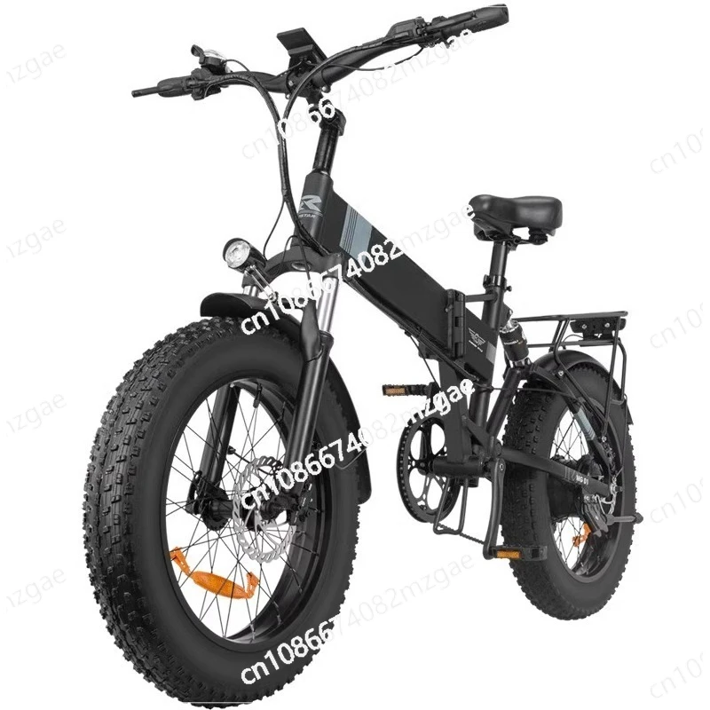 

20-дюймовый складной горный электрический велосипед для бездорожья с широкими толстыми шинами помогает пляжный мотоцикл с регулируемой скоростью.