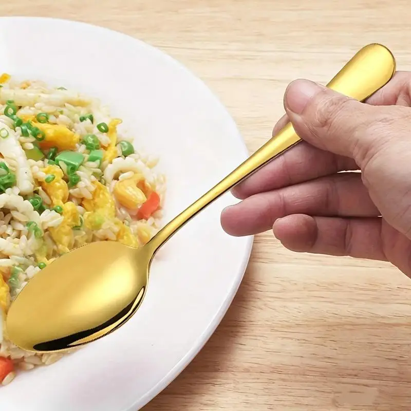 1/2 PCS Gold Silver Stainless Steel Cutlery Set Rust Proof Mirror Polished