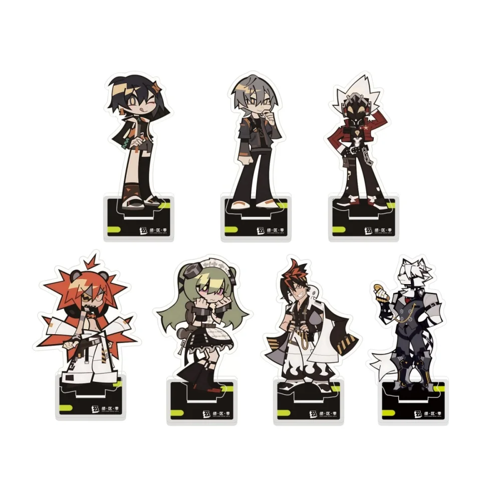 New Hot Game Zenless Zone Zero HD Figures Lycaon Corin Billy Belle Wise Akira Rin Acrylic Stand Model Decor Series About 10cm