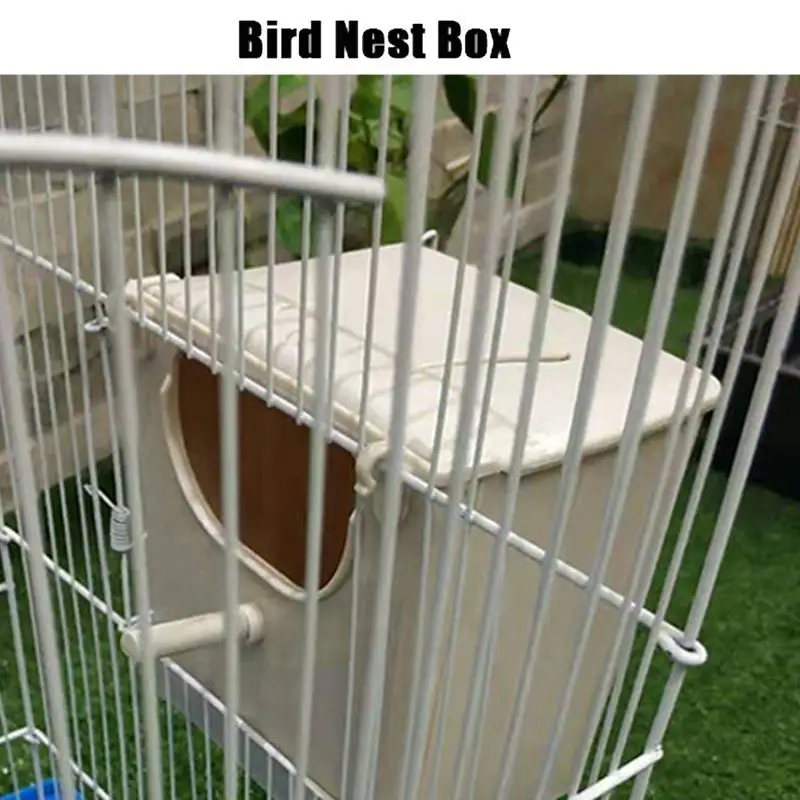 Bird Nest Box Bird Cage Mount Nesting Box Plastic Bird House Breeding Mating Box for Budgie Lovebirds Cockatiel Parrot Parakeet