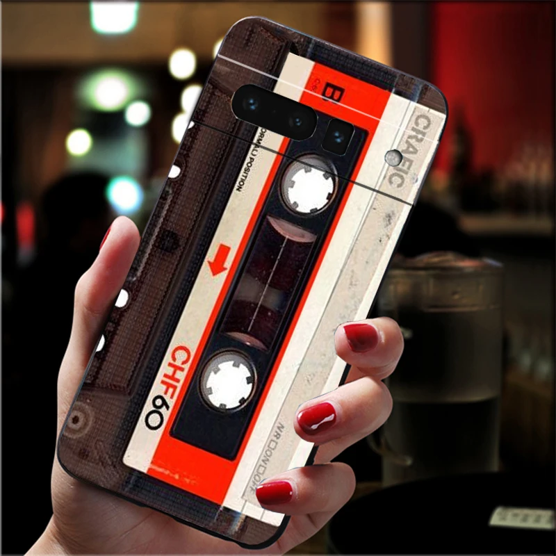 

Phone Case For Google Pixel 10 9 Pro XL 9A 8 7 6 Pro Pixel 8A 7A 6A Pixel 8 7 6 5 Original Retro Cassette Tape