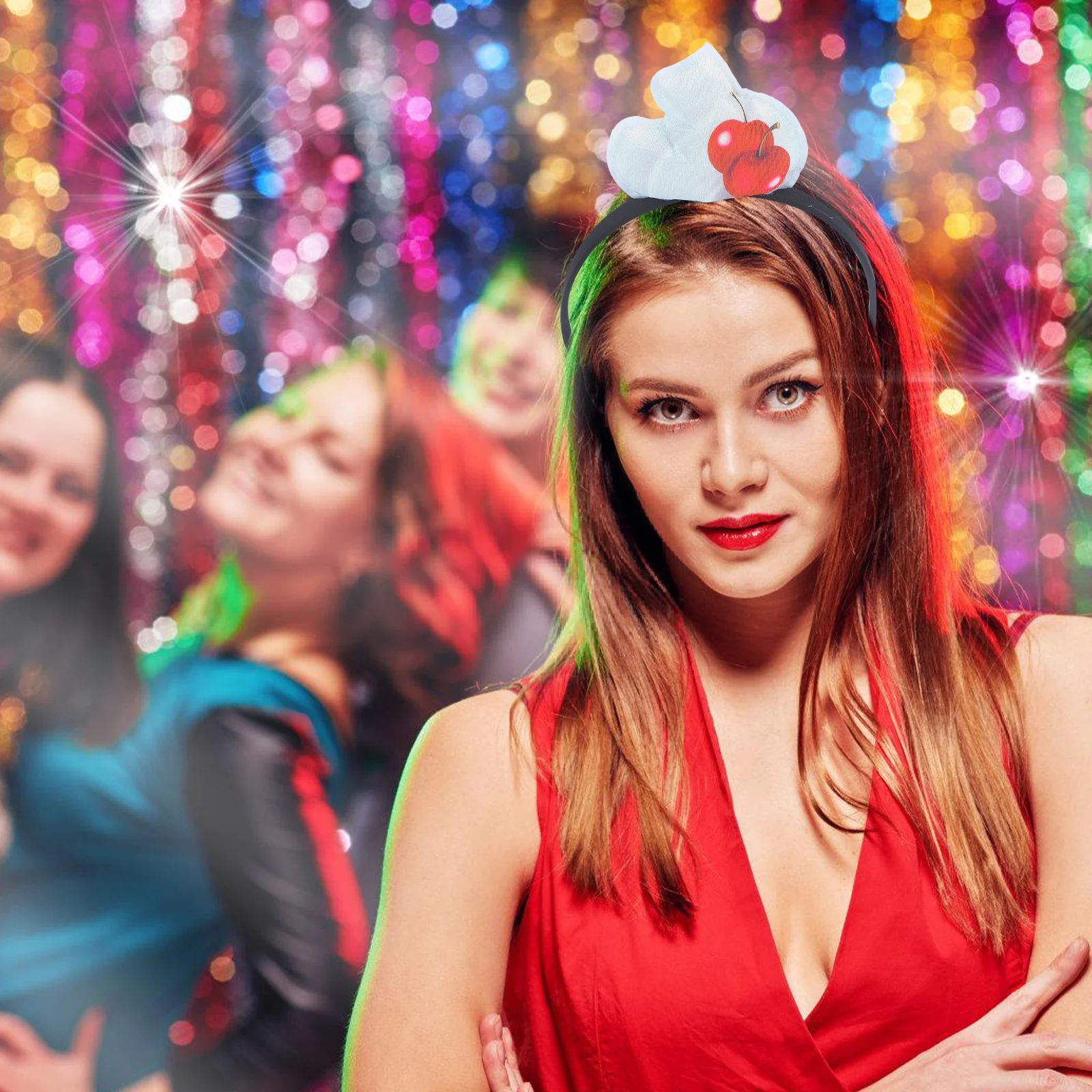 

Fruit Headband Cherry Design Cute Hairband for Festival Party Carnival Cosplay Party Hair Accessories Fruit Headband