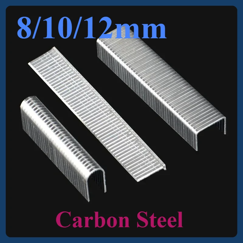 

8/10/12mm 1000 pieces U/T/Door Shaped Staples Brad Nails for Furniture Upholstery Staple Gun Stapler Machine Accessories