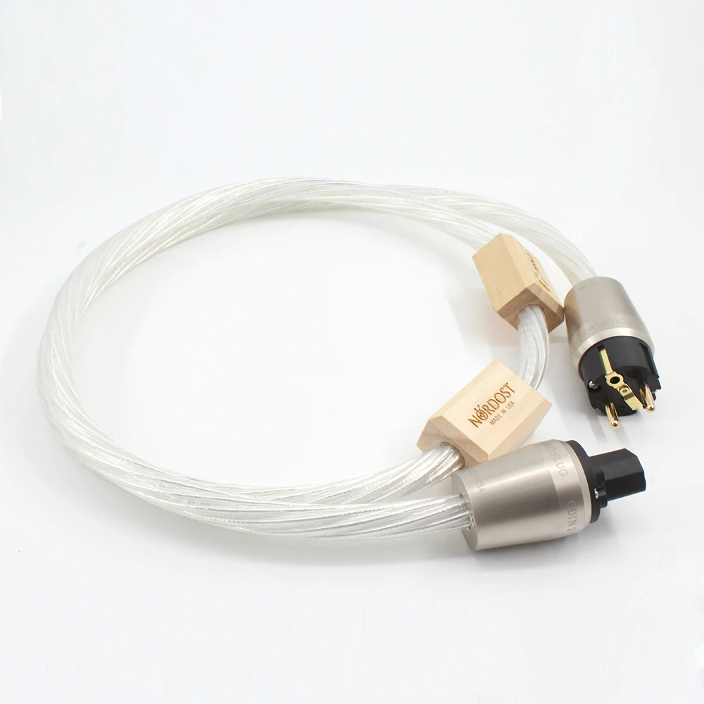 Imagem -04 - Cabo de Alimentação Áudio D538 Hifi Nordost Odin ac Cores Prateado 14awg eu us C15 C19 20a Plug