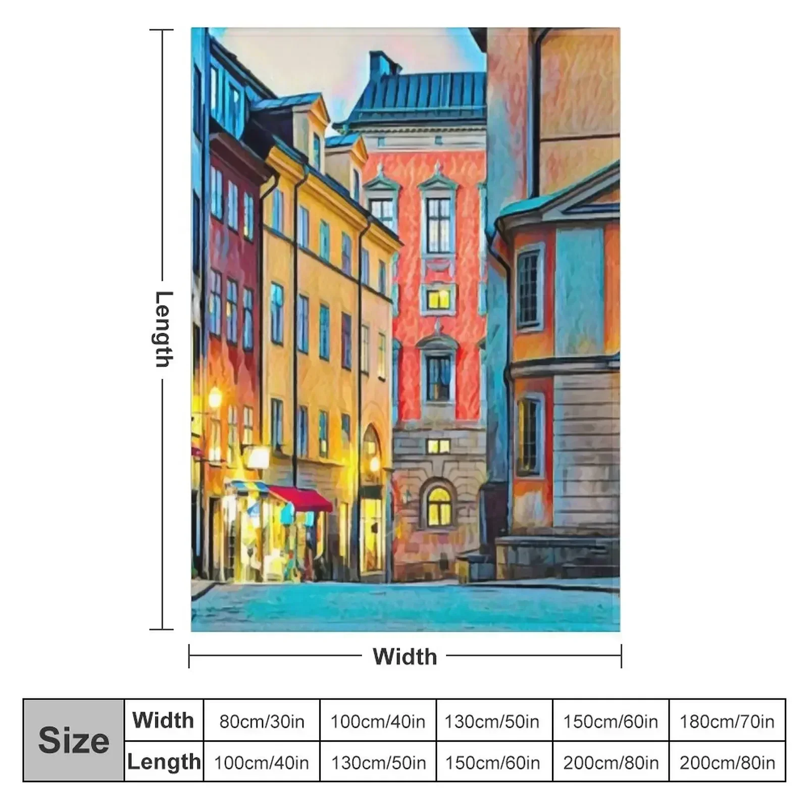 Stockholm Streets Sweden Throw Blanket anime Comforter Personalized Gift Luxury St Cute Plaid Vintage Blankets