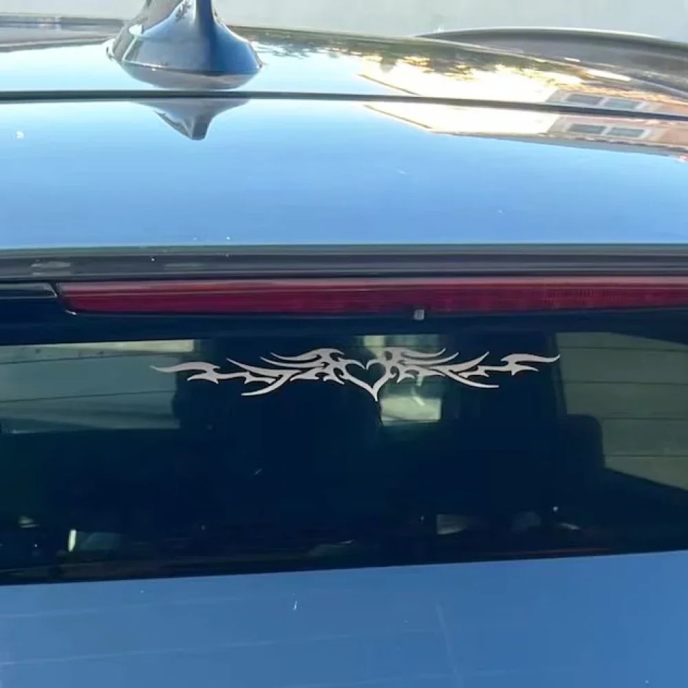 Fire Heart Wings Car Decor Stickers, Die Cut Vinyl Decals for Windshield Bumper Auto Tuning Accessories