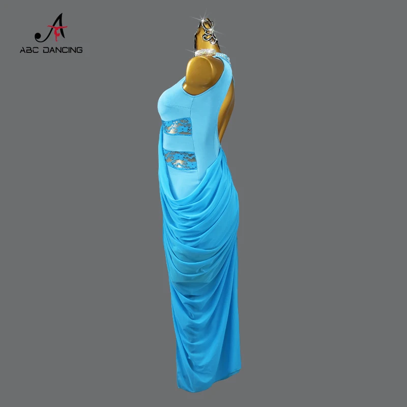 Costume de concours de danse latine pour femmes, robe de soirée pour salle de bal, vêtements de danse pour filles, vêtements de bal d'entraînement, fêtes de sport sur scène Sexy, 2025