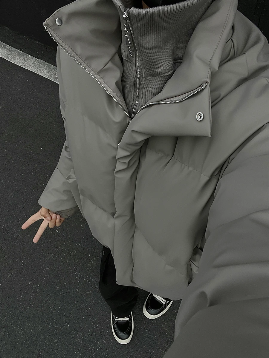 

Мужская теплая зимняя куртка из искусственной кожи и хлопка с воротником-стойкой, модная повседневная одежда в американском стиле