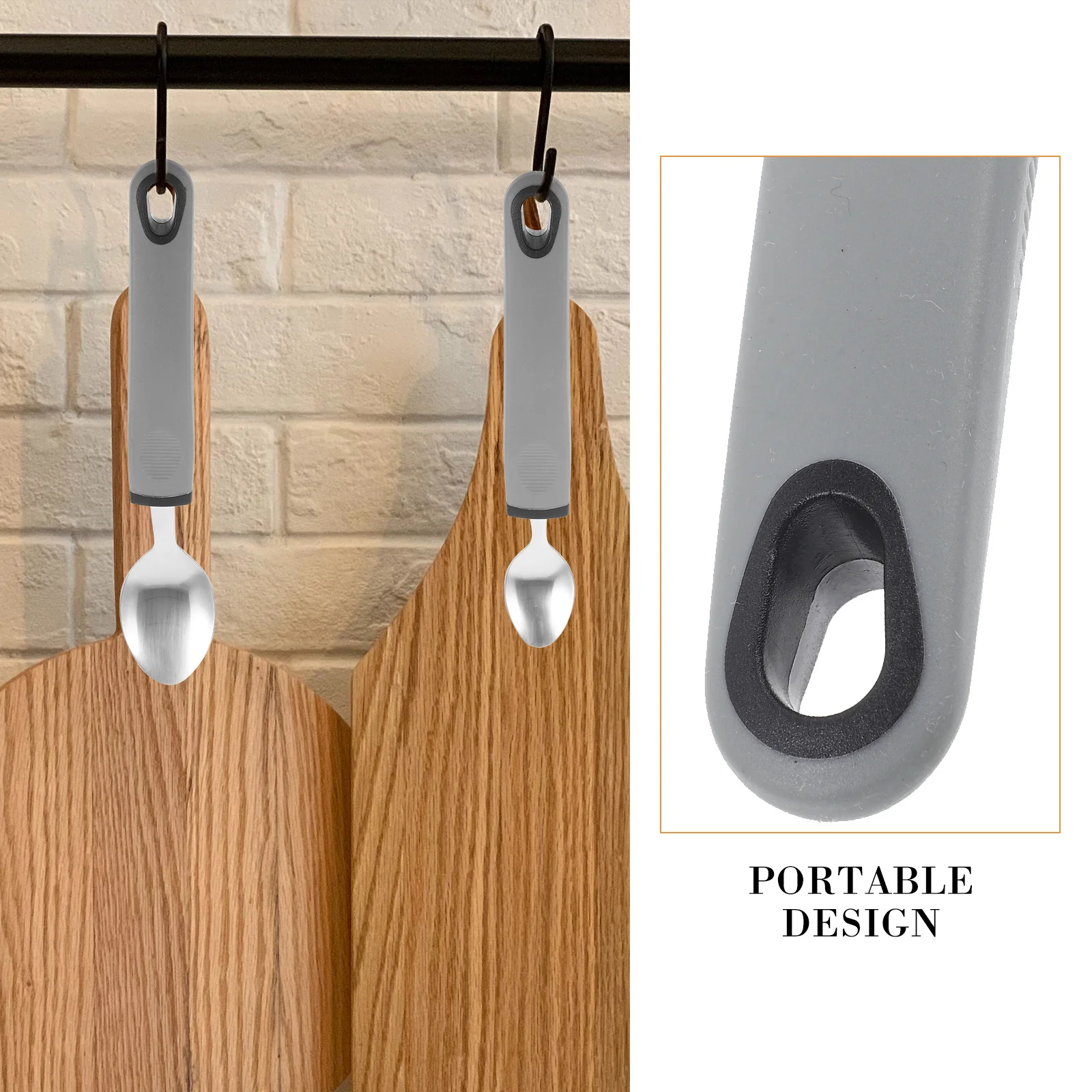 

1 Set Anti-Shake Tableware Kit For Elderly Disabled Patients Pp Tpr Stainless Steel Portable Adaptive Utensils Tremble Proof