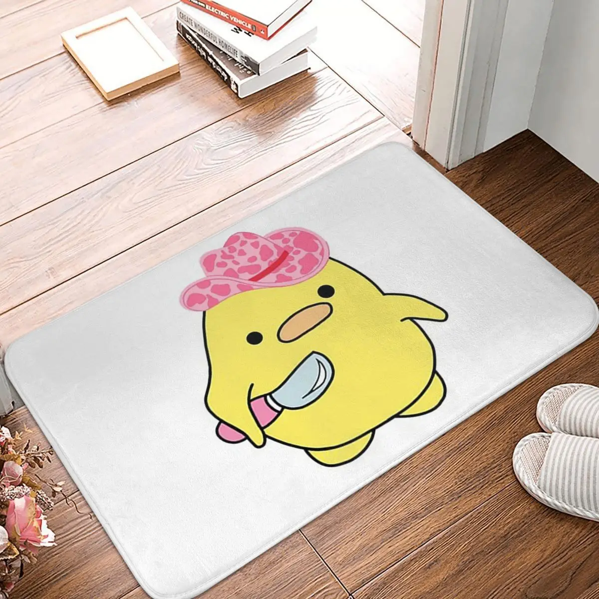 Duck With Knife Meme Anti-slip Doormat Floor Mat Dust-proo Carpet Rug for Kitchen Entrance Home Balcony Footpad Mats