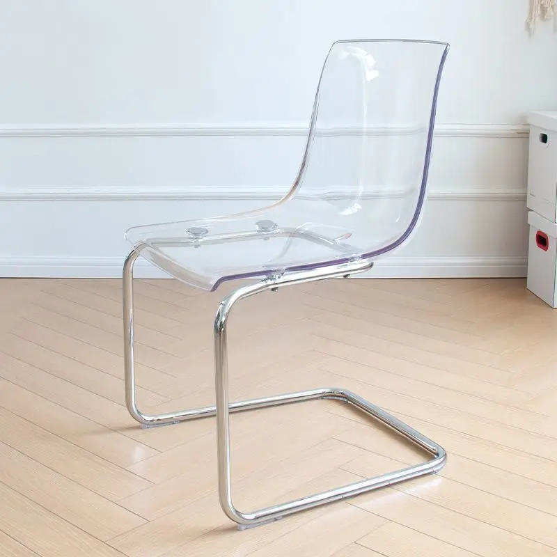 Modern Transparent Chair Designer Acrylic Dining Chair,Home Internet Celebrity Creative Backrest Dining Table and Chair