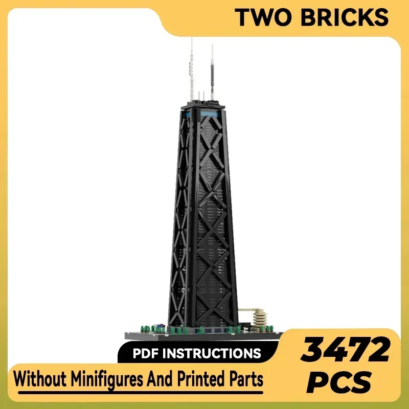 City Street View modèle Moc briques de construction John Hancock Center VER 2 1:650 blocs technologiques cadeau de noël jouet bricolage ensemble assemblage