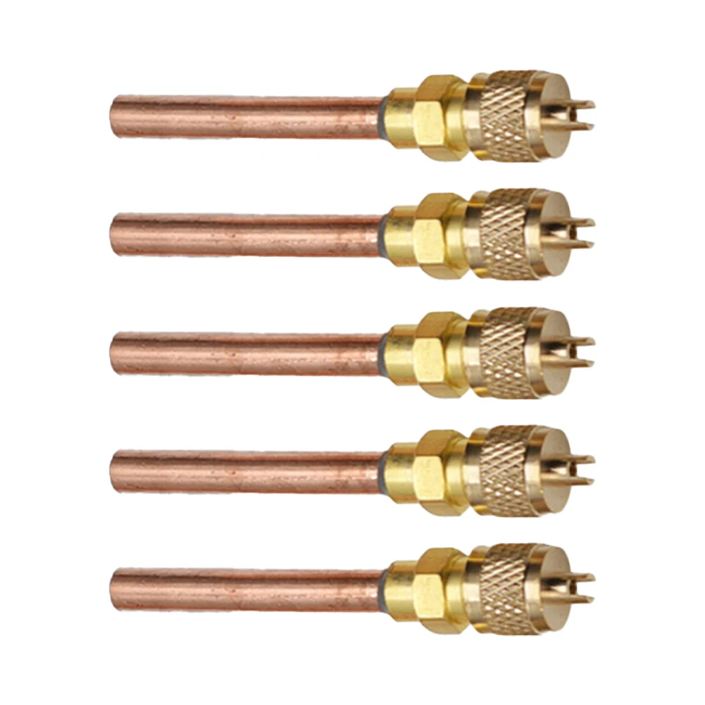 Refrigeration Check Fluoride Nozzle Maintenance Valve For Refrigerators One-way Drainage Port Golden Color Test Port