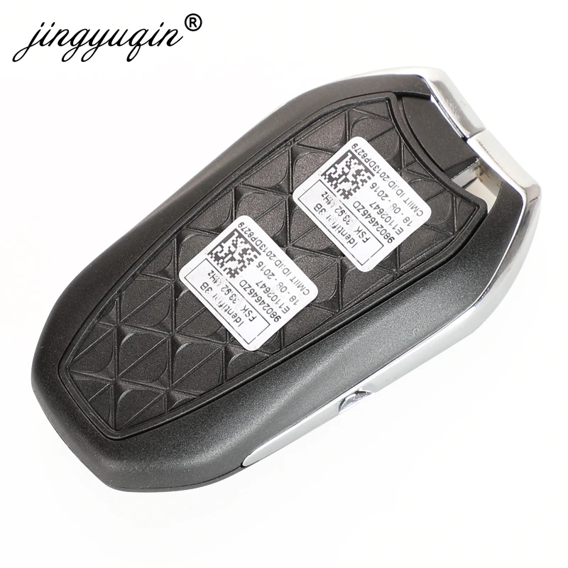 Jingyuqin dla Citroen DS4 DS5 433MHz PCF7953 ID46 Hitag2 Chip inteligentny Keyless Go VA2 HU83 oryginalne części zdalny klucz 3BTN oryginalna fabryka