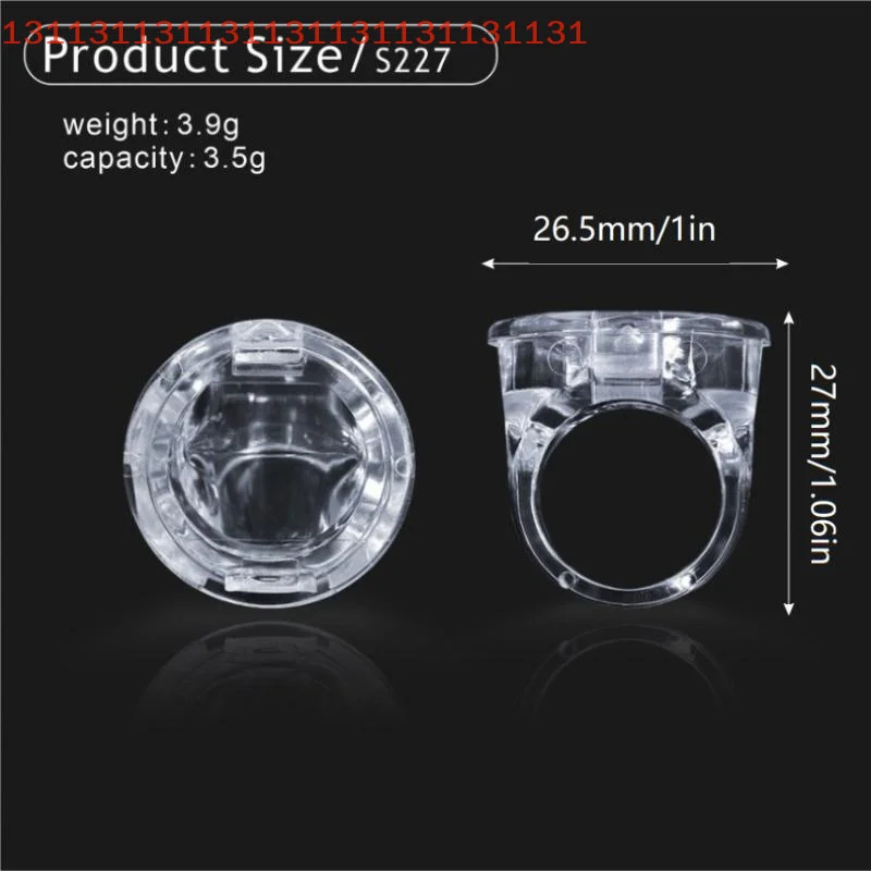 3.5 جرام لطيف جرة أحمر الخدود حاوية فرك الشفاه البلاستيكية الفارغة مع غطاء على شكل حلقة لقناع بلسم العناية بالبشرة برطمانات التجميل #2