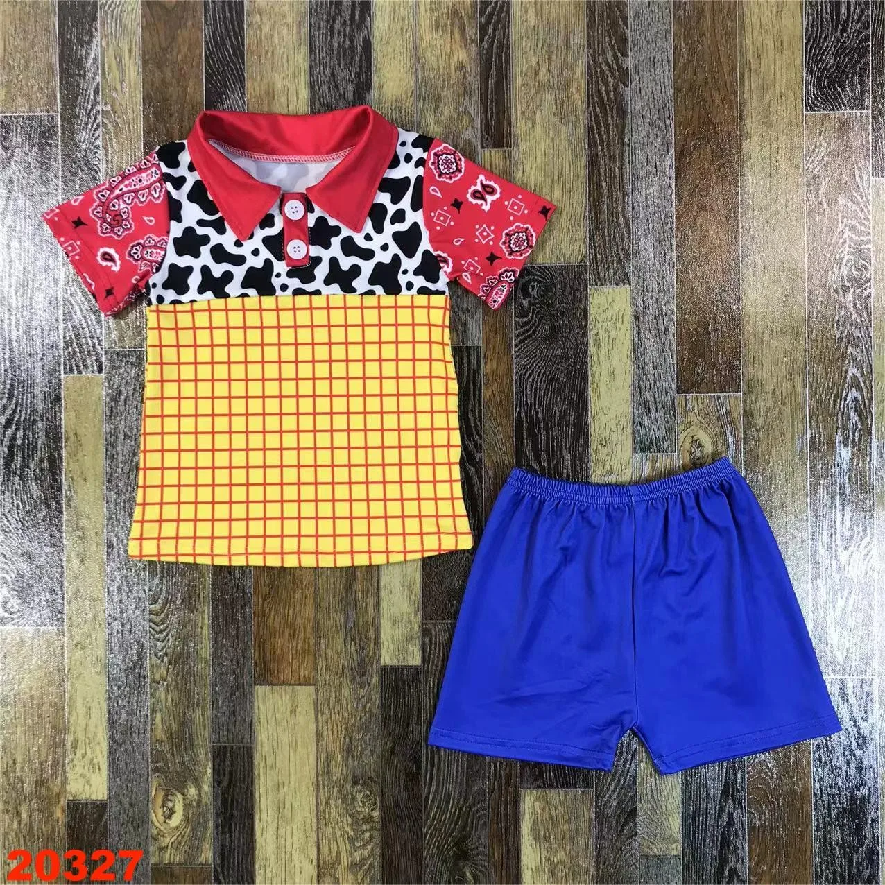 Girls baby children birthday short-sleeved shorts suit  complete set  T-shirt shorts short-sleeved suit cotton material