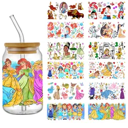 Disney Princess Ariel Belle Cinderella UV DTF Sticker for 16ozCup Wrap Transfer Sticker Custom Label DIY Logo Self adhesive