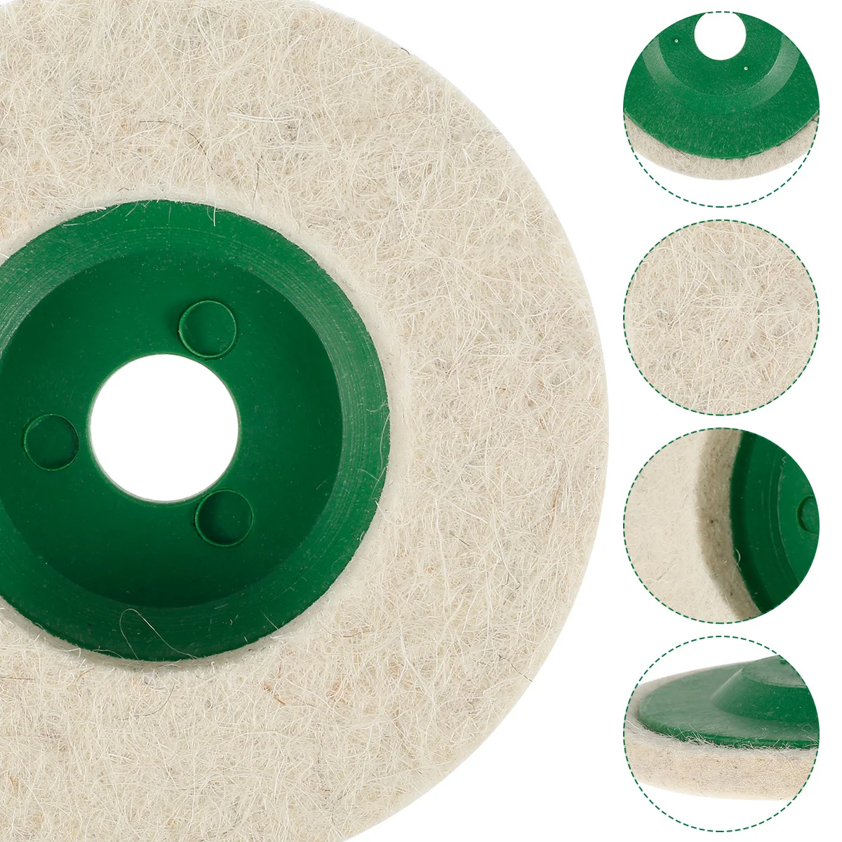 10Pcs Wool Polishing Wheel Buffing Pads Angle Grinder Wheel Felt Polishing Pad Disc Accessories For Metal Marble Glass Ceramics