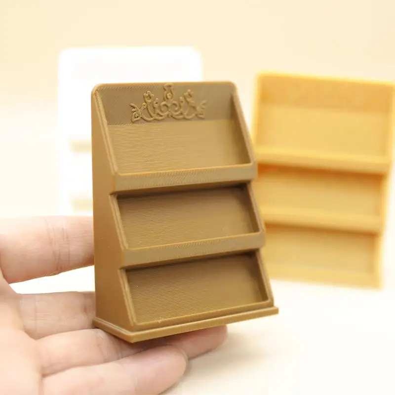 عرض رف كتب مصغر 1:12 - ديكور غرفة الدراسة لبيت الدمى مع أرفف قابلة للتعديل، لمسة نهائية من الحبوب الخشبية الواقعية #2