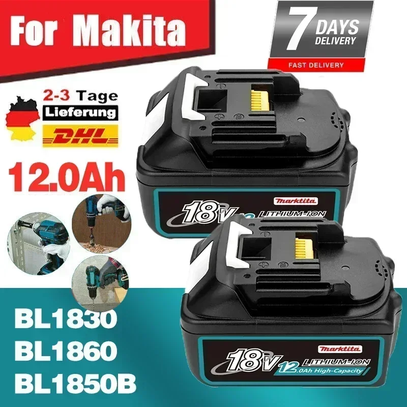 Batteria originale agli ioni di litio 18650 da 5000 mAh 18 V adatta per utensile elettrico Makita BL1850 BL1860 BL1830 Consegna veloce