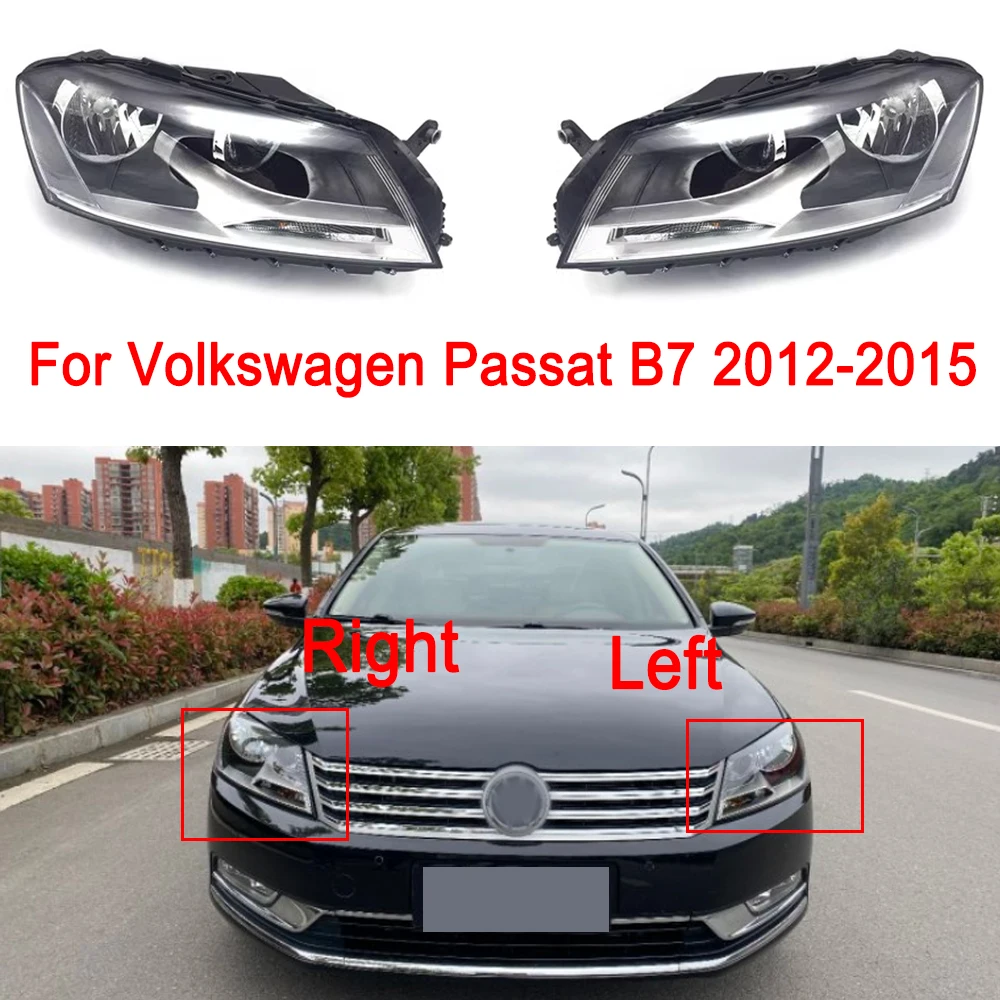 Headlight Assembly For VW Passat B7 2012 2013 2014 2015 Automotive Accessories Halogen Headlights Signal Projector