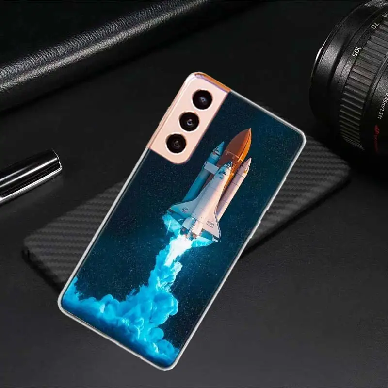 Space Shuttle Navigation Phone Case For Samsung Note 20 Ultra 10 Lite 9 8 Galaxy A9 A8 A7 A6 J8 J6 J4 Plus A90 5G A80 A81 A91 Co