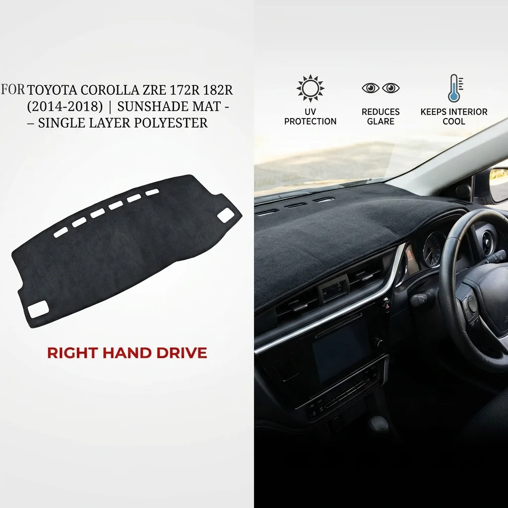 

Накладка на приборную панель для Toyota Corolla 2014-2018 ZRE172R 182R (правый руль), защита от УФ-излучения, солнцезащитный коврик, коврик-накладка на панель