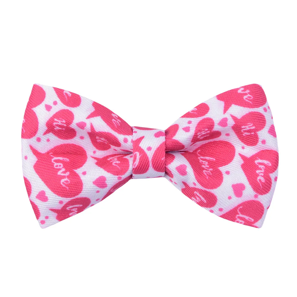 50/100pcs Valentine\'s Day Dog Bowtie Removable Love Dog Bows Dog Collar Accessories For Dogs Dog Supplies