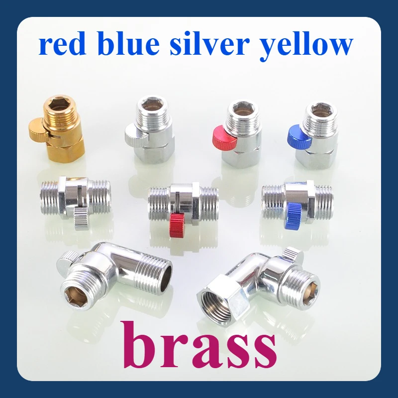 

Colorful quick-opening straight-through internal and external thread double external thread water shut-off valve, 4-inch brass,