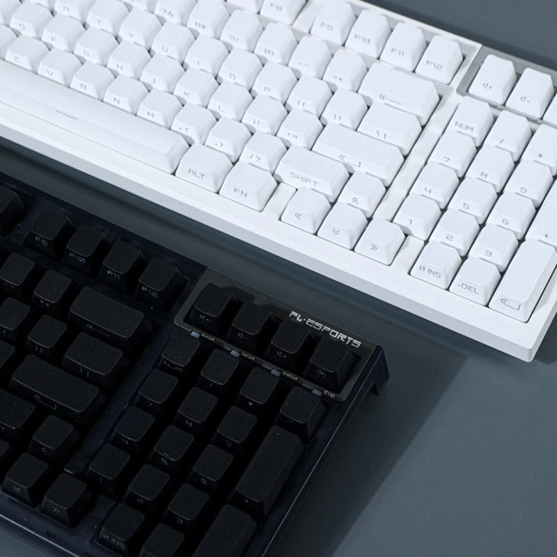 Material 133 Keys Cherry Profile Gray Gradient Keycaps Side Engraved Dye Sublimation For Mechanical Keyboard Keycaps