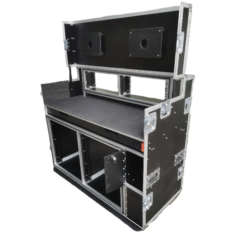 Portable Mobile Broadcasting Streaming Recording Studio Workstation Case for 24inch Monitor