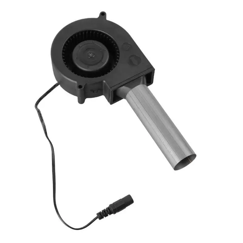 652F مروحة منفاخ متعددة الأغراض 12 فولت مع مخرج أنبوب معدني لبدء الحريق والتهوية مجهزة بأنبوب من الفولاذ المقاوم للصدأ