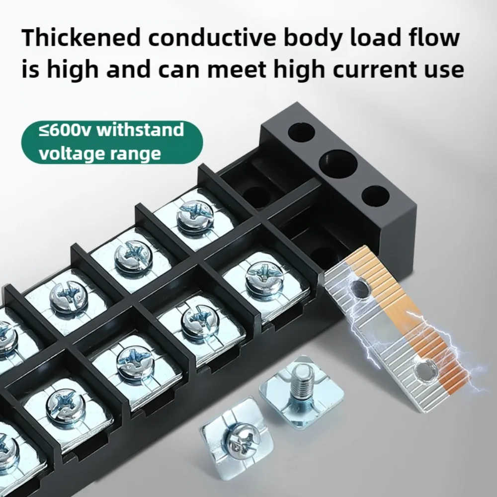TB Series Terminal Block TB1503/12/06 TB25/TB45 25A Power Wire Connector Quick Connect Flame Retardant Shell Strong Conductivity
