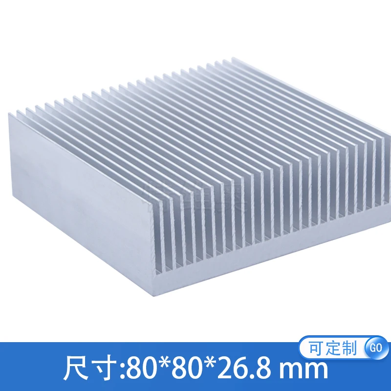 All-aluminum heat sink 80*26.8mm high-power heat sink Electronic thermal plate All-aluminum heat sink Length can be customized