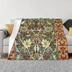 William Morris Bullerswood Antique Rug Print Blanket 3D Print Flannel Fleece Warm Throw Blankets for Office Bedroom Sofa Quilt