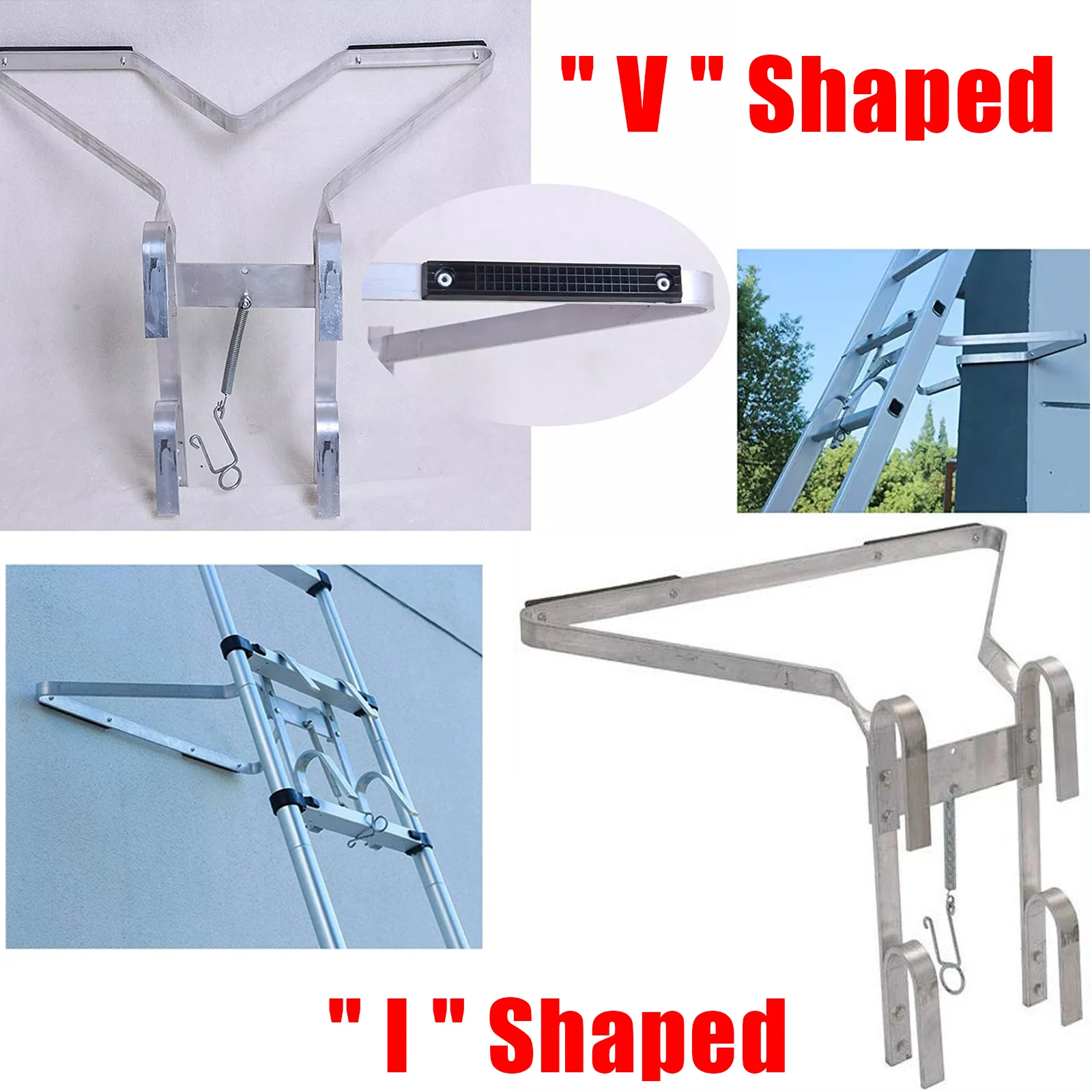 DayPlus Ladder Stabilizer V or I Shaped Portable Wall Standoff for Telegraph Poles Window Cleaning Gutter Cleaning Drain Column