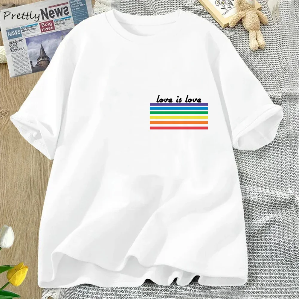 Pride Lgbt Lgbtq t shirt girl Psychedelic women Retro shirt hip hop Classic korean clothes University Psychedelic Pastel
