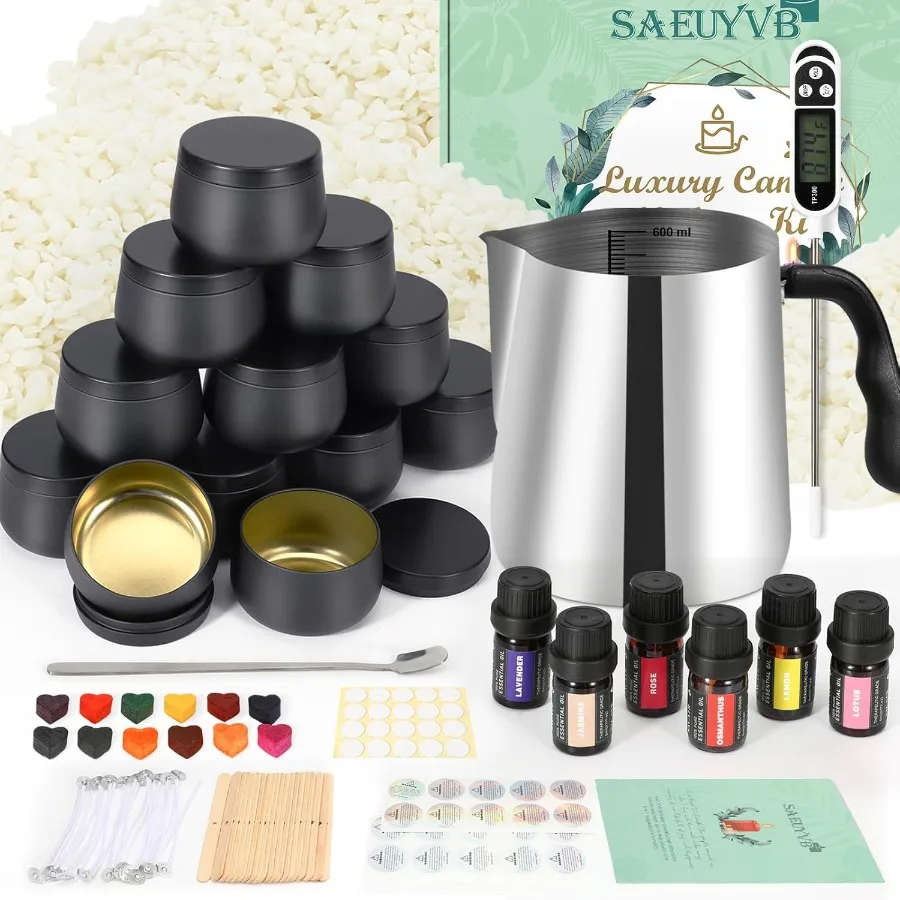 

Candle Making Kit for Adults Full Set Candle Making Supplies Soy Candle Kit DIY Starter Scented Soy Candle Making Kit Perfect D