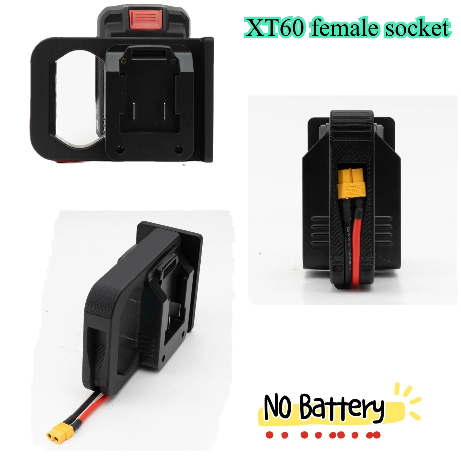 

For PARKSIDE X20V Battery Compatible Parallel 15-21V Supply of 4 Battery XT60 Power Tool Female Socket Interface Power Socket